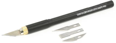 Tamiya Modeler's Knife Pro w/6 Blades Straight, Curved & Chisel