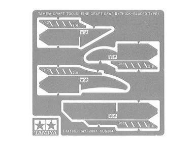 Tamiya Fine Craft Saw Blades Thick Type (.15mm) (4)