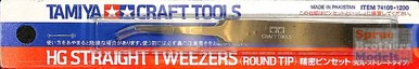 TAM74109 Tamiya Tools - HG Straight Tweezers - Round Tip