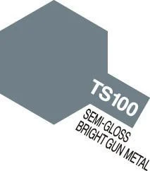 Tamiya Paint - TS-100 Bright Gun Metal Semi Gloss Lacquer Spray