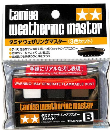 TAM87080 Tamiya Weathering Master B Set (Snow, Soot, Rust)