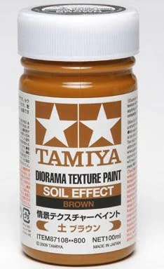 Tamiya Diorama Texture Soil Effect Brown Paint (100ml Bottle)