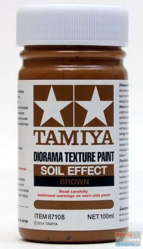 TAM87108 Tamiya Diorama Texture Paint - Soil Effect Brown 100ml