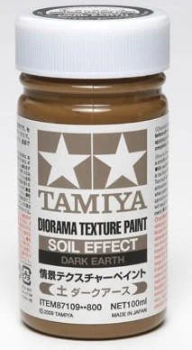 Tamiya Diorama Texture Soil Effect Dark Earth Paint (100ml Bottle)