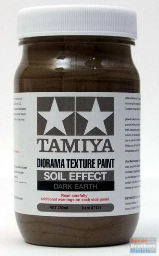 TAM87121 Tamiya Diorama Texture Paint - Soil Effect Dark Earth 250ml