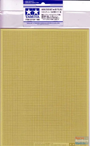 TAM87129 Tamiya Masking Sticker Sheet (5pcs) - 1mm Grid Type