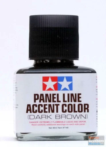 TAM87140 Tamiya Panel Line Accent Color - Dark Brown