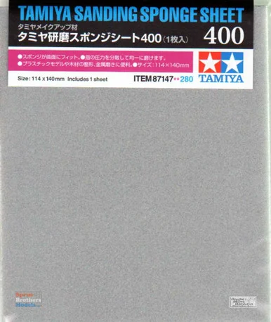 TAM87147 Tamiya Sanding Sponge Sheet - 400