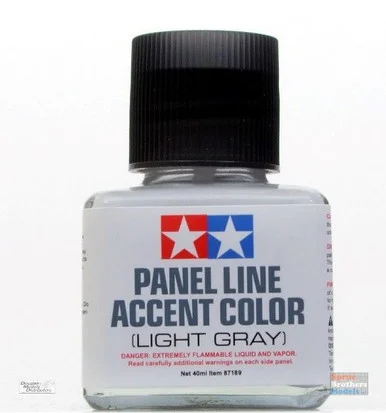 TAM87189 Tamiya Panel Line Accent Color - Light Gray