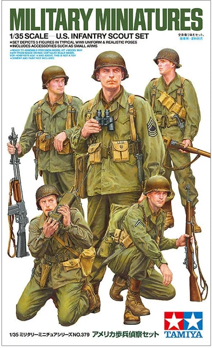 Tamiya 35379 US Infantry Scout Set - 1/35 Scale Military Miniature