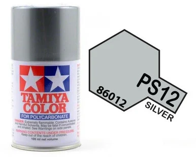 Tamiya 86012 PS-12 Silver Lexan Spray 100ml