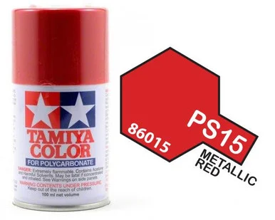 Tamiya 86015 PS-15 Metal Red Lexan Spray 100ml
