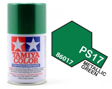 Tamiya 86017 PS-17 Metal Green Lexan Spray 100ml