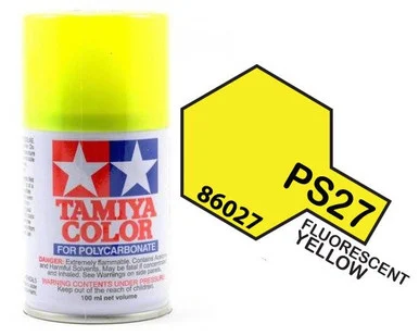 Tamiya 86027 PS-27 Fluorescent Yellow Lexan Spray 100ml
