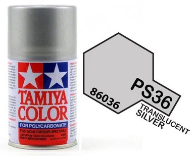 Tamiya 86036 PS-36 Translucent Silver Lexan Spray 100ml