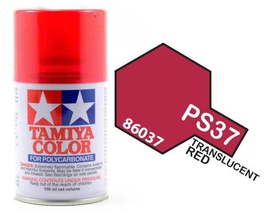 Tamiya 86037 PS-37 Translucent Red Lexan Spray 100ml