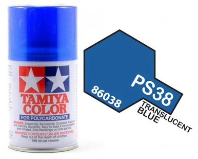 Tamiya 86038 PS-38 Translucent Blue Lexan Spray 100ml