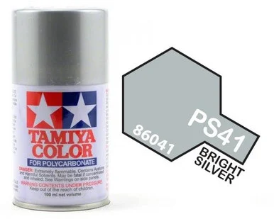 Tamiya 86041 PS-41 Bright Silver Lexan Spray 100ml