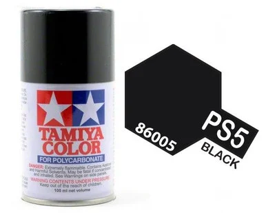 Tamiya 86005 PS-5 Black Lexan Spray 100ml