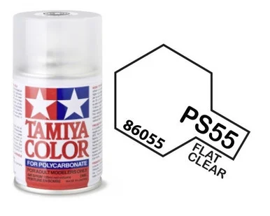 Tamiya 86055 PS-55 Flat Clear Lexan Spray 100ml