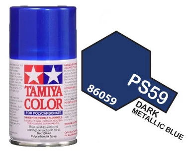 Tamiya 86059 PS-59 Dark Metallic Blue Lexan Spray 100ml