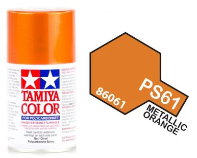 Tamiya 86061 PS-61 Metallic Orange Lexan Spray 100ml