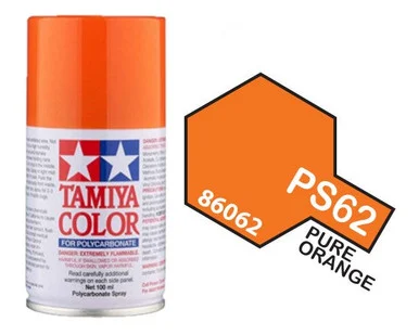 Tamiya 86062 PS-62 Pure Orange Lexan Spray 100ml