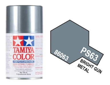 Tamiya 86063 PS-63 Bright Gun Metal Lexan Spray 100ml