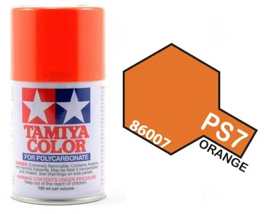 Tamiya 86007 PS-7 Orange Lexan Spray 100ml
