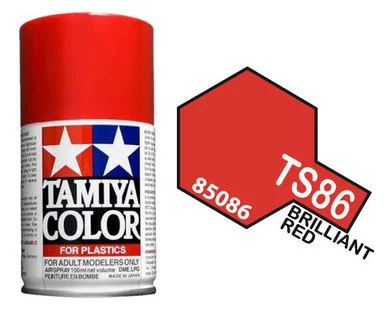Tamiya 85086 TS-86 Brilliant Red Spray Lacquer 100ml