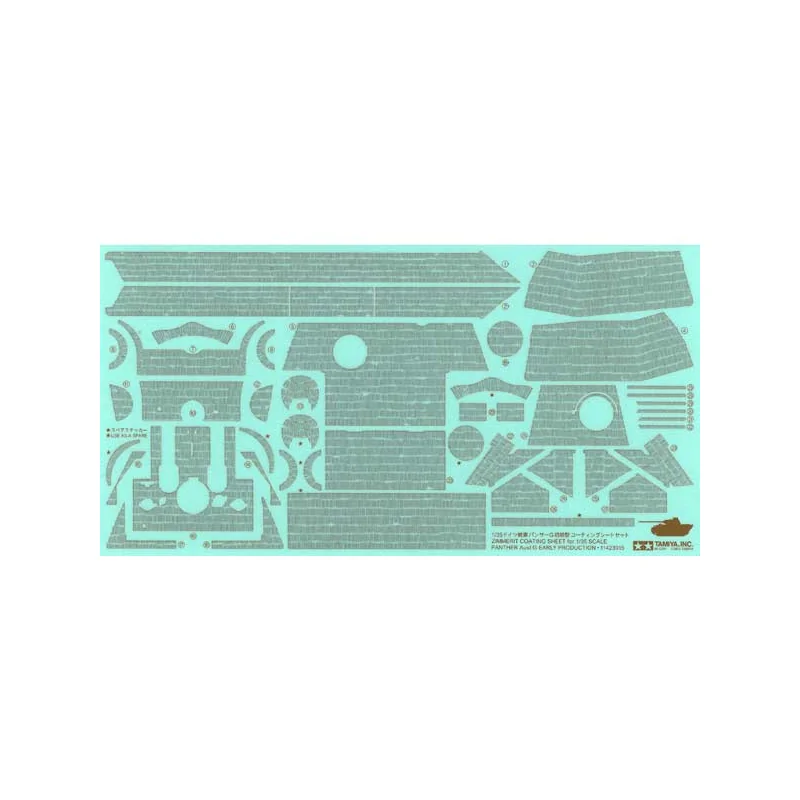 Stickers Zimmerit Panther G Model kit - Tamiya