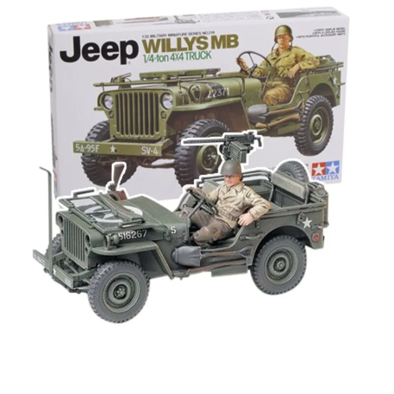 Willys MB Jeep with driver & decals for 5 versions Model kit - Tamiya