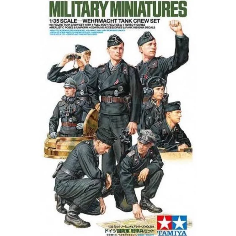 Wehrmacht Tank Crew Set The German Defence Army Tank Soldier’s 8 figure set during the Second World War appeared on 1/35 scale. - Tamiya