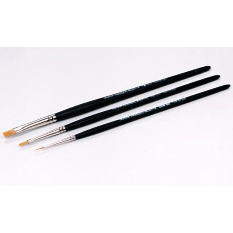 Brushes X3 (Hf N.0 And 2+ Pointed) - Tamiya