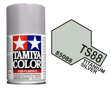 Tamiya 85088 TS-88 Titanium Silver Spray Lacquer 100ml