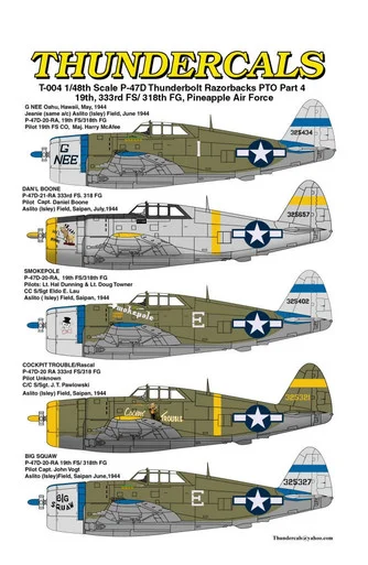 1/48 Thundercals P-47D Razorbacks PTO Part 4 19th, 333rd FS/318th