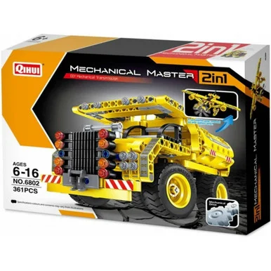 Qihui 6802 Tech Bricks 2 in 1 Dump Truck to Airplane