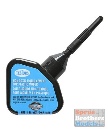 TES3527 Testors Non-Toxic Liquid Cement for Plastic Models 1 fl oz #3527