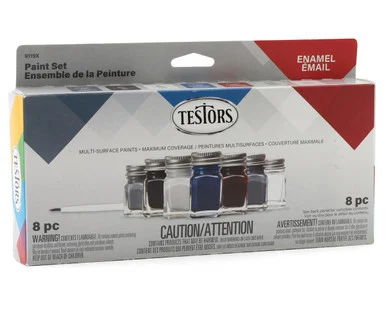 Testors 9119 Enamel Paint Set 8Pc