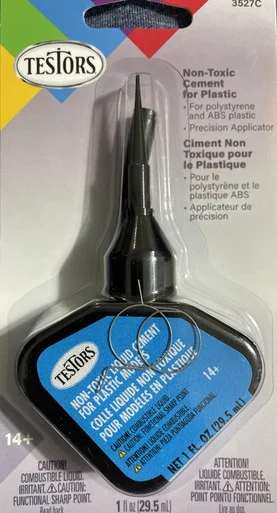 Testors 3527 Non-Toxic Liquid Cement with Precision Applicator 1oz