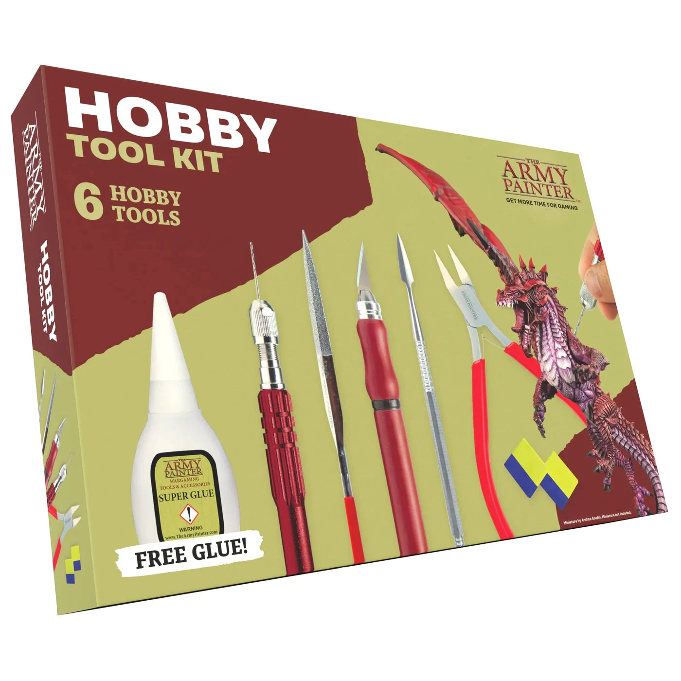 The Army Painter | TL5050P | Hobby Tool Kit — 6 Essential Tools + Free Super Glue