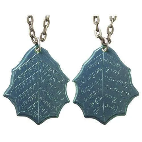 The Lord of the Rings Elvish Mithril Leaf of Spring Necklace - Shire Post Mint