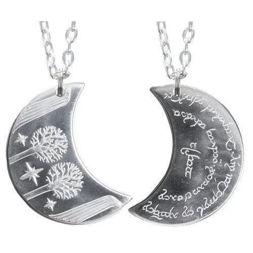 The Lord of the Rings Rivendell Silver Moon Necklace - Shire Post Mint