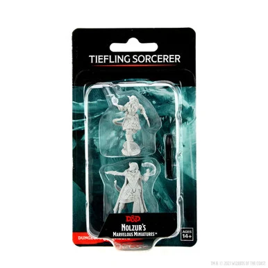 Wizkids 90304 Dungeons & Dragons Nolzur`s Marvelous Unpainted Miniatures: Tiefling Sorcerer Female