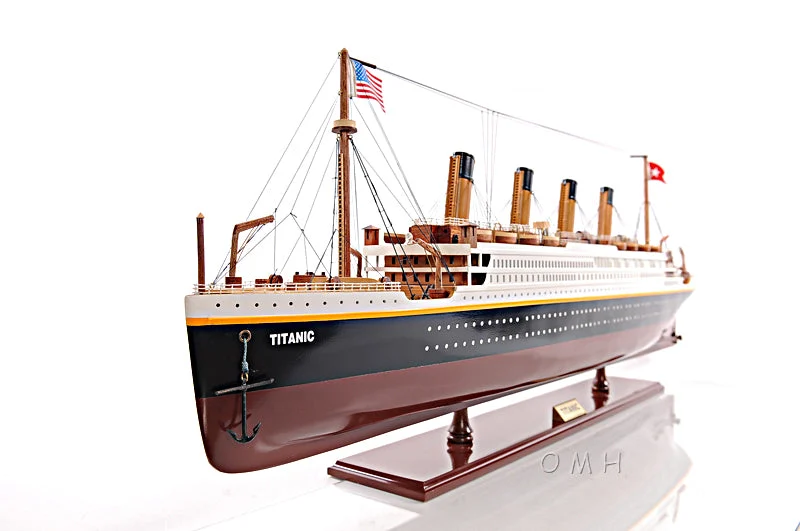 Old Modern Handicrafts (OMH) RMS Titanic (Large) | Museum-Quality 40" Handcrafted Wooden Replica