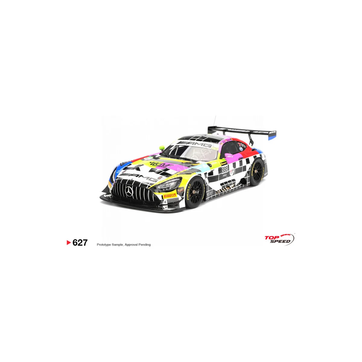 Mercedes-benz amg gt gt3 evo 888 mercedes grouppem 12h de bathrust 2025 Die cast