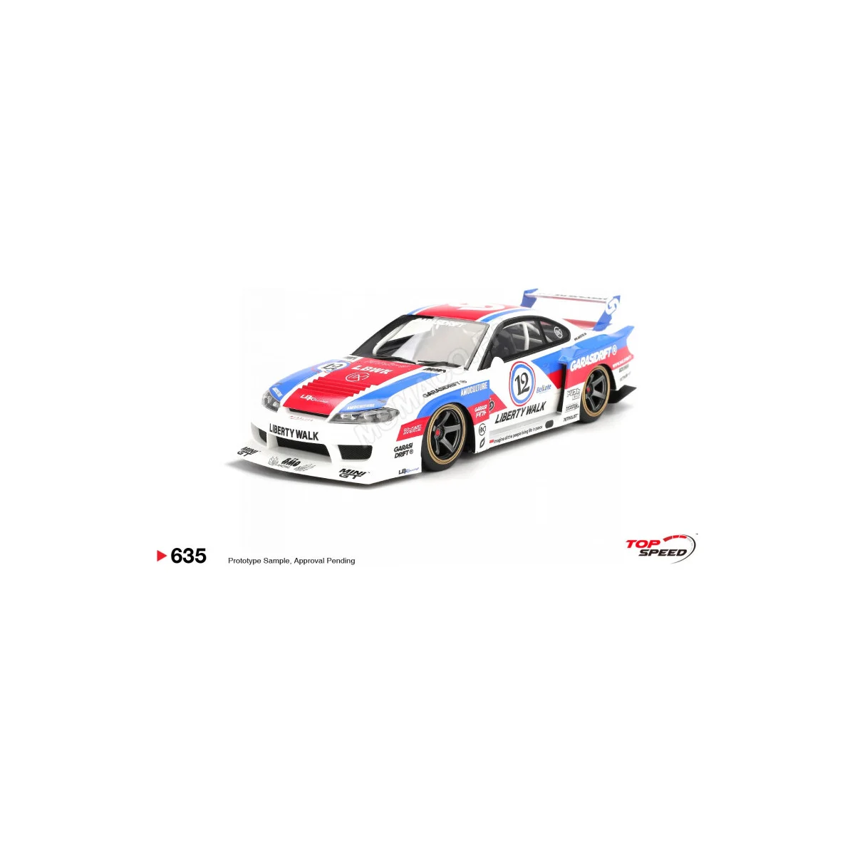 Nissan silvia s15 super silhouette garasidrift x lbwork 2025 Die cast - TOP SPEED MODEL