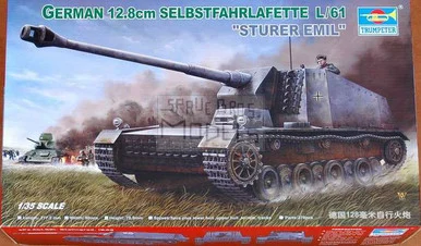 TRP00350 1:35 Trumpeter Sturer Emil German 12.8cm Selbstrahrlafette L/61 #350