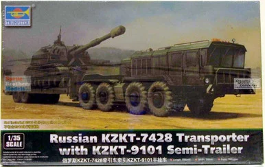 TRP01039 1:35 Trumpeter Russian KZKT-7428 Transporter with KZKT-9101 Semi-Trailer