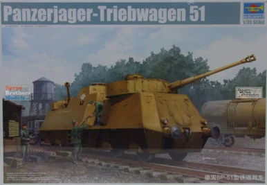 TRP01516 1:35 Trumpeter WWII German Panzerjager-Triebwagen 51 Armored Railcar